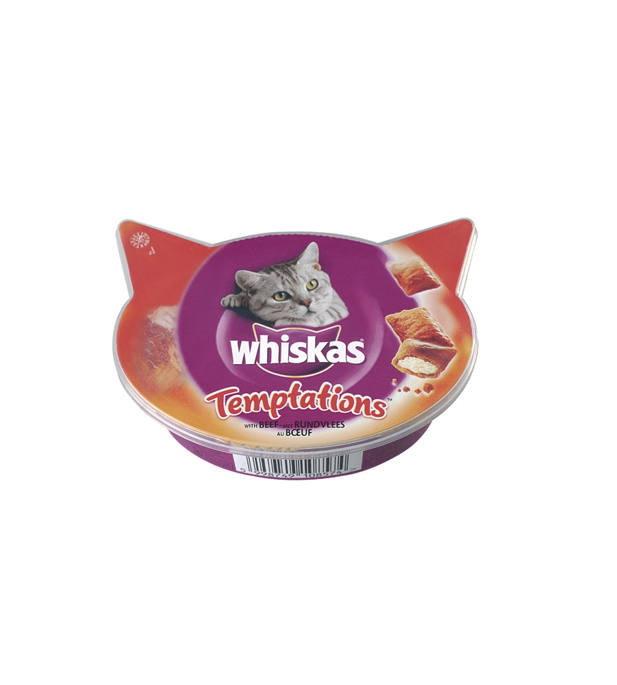 WHISKAS TEMPTATIONS MANZO 60GR